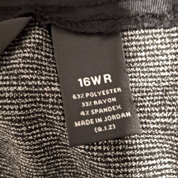 Investments Womens 16WR Gray Textured Pants Polyester Rayon Spandex Blend - Picture 6 of 6